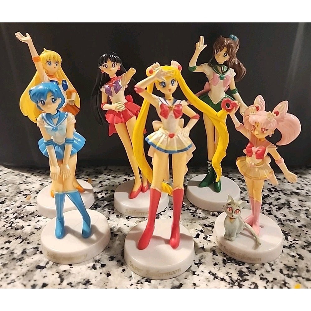 Sailor Moon Doll‎ Collection Figure 2002 Lot 6 Chibi Mars Jupiter Venus Bandai